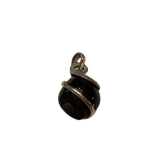 EMA Jewlery Inc Jewelry - Sterling Silver 925 Black Onyx Cubic Zirconia Pendant EMA Jewlery Inc